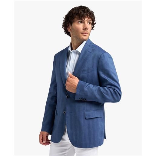 Brooks Brothers navy virgin wool and linen blazer