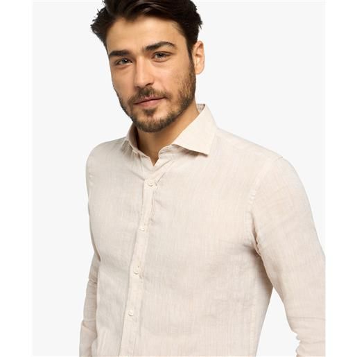 Brooks Brothers sand colored linen casual shirt