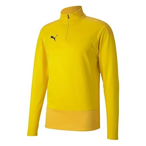 Puma teamgoal 23 training 1/4 zip top, felpa uomo, grigio (steel gray-asphalt), xxl