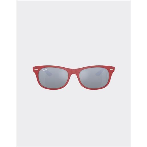 Ferrari occhiale da sole ray-ban for scuderia Ferrari 0rb4607m rosso opaco con lenti verdi specchiate argento