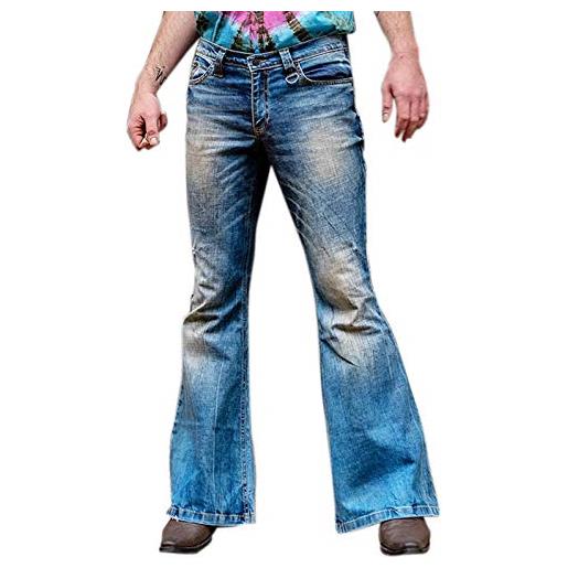 keepmore herren zerreißen lose ausgestellte hosen neue stretch herren ausgestellte jeans