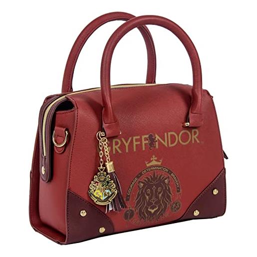 Merchoid harry potter: borsa a tracolla da donna premium grifondoro rosso e oro multiuso borsa a tracolla in pelle pu