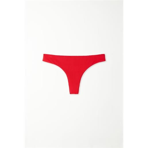 Tezenis bikini brasiliano microfibra riciclata costine donna rosso