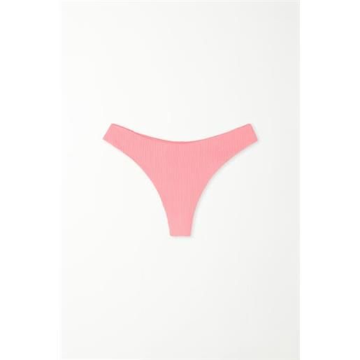 Tezenis bikini brasiliano sgambato stondato microfibra riciclata costine donna rosa