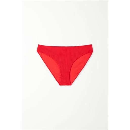 Tezenis bikini slip classico microfibra riciclata costine donna rosso