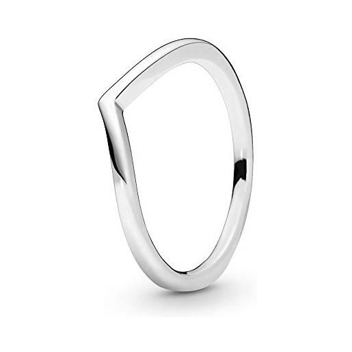 PANDORA polished wishbone sterling silver ring, 48