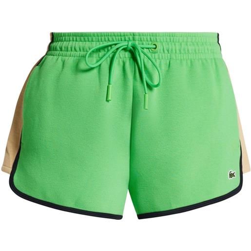 Lacoste shorts con righe laterali - verde