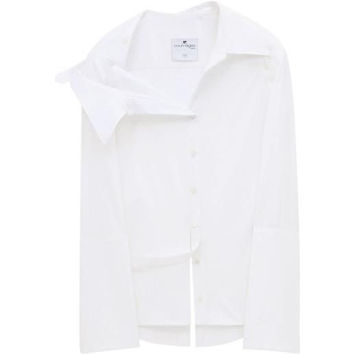 Courrèges camicia modular asimmetrica - bianco