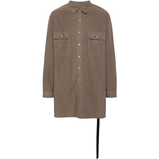 Rick Owens DRKSHDW giacca-camicia jumbo - marrone