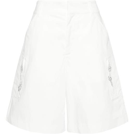 DARKPARK shorts con cristalli - bianco