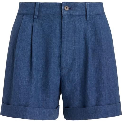 Polo Ralph Lauren shorts con vita media - blu
