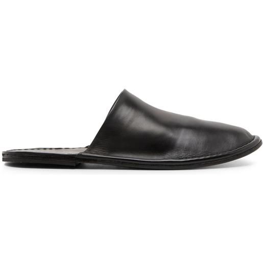 Marsèll slippers con punta tonda - nero