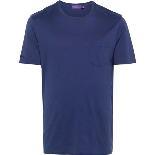 Ralph Lauren Collection t-shirt con taschino sul petto - blu