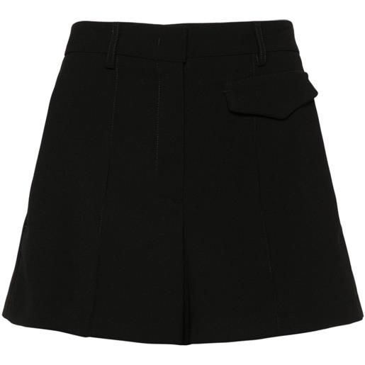 Blanca Vita shorts con cucitura a contrasto - nero