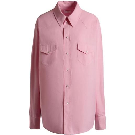 Bally camicia con abbottonatura a pressione - rosa
