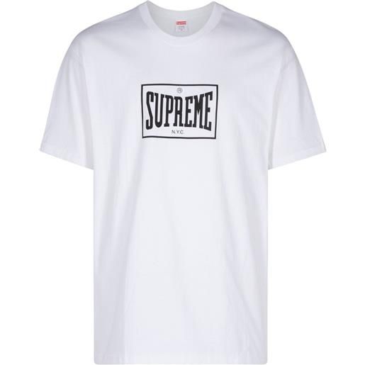 Supreme t-shirt warm up - bianco