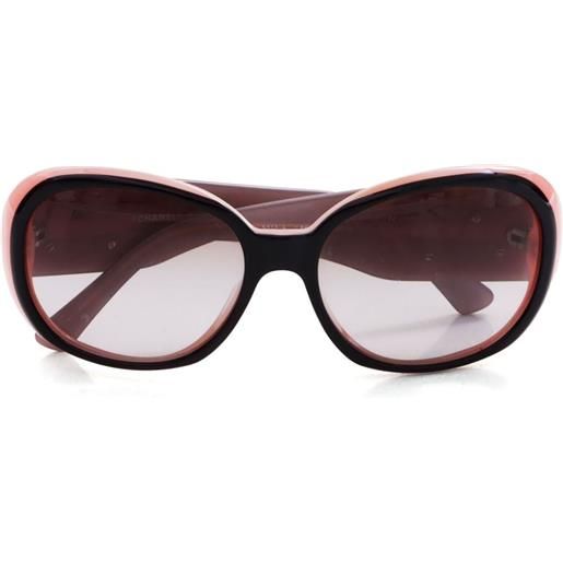 CHANEL Pre-Owned - occhiali da sole ovali anni 2000 - donna - plastica - taglia unica - rosa