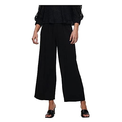 Only onlcaly life hw pb wide crop pnt noos pantaloni, nero, m donna