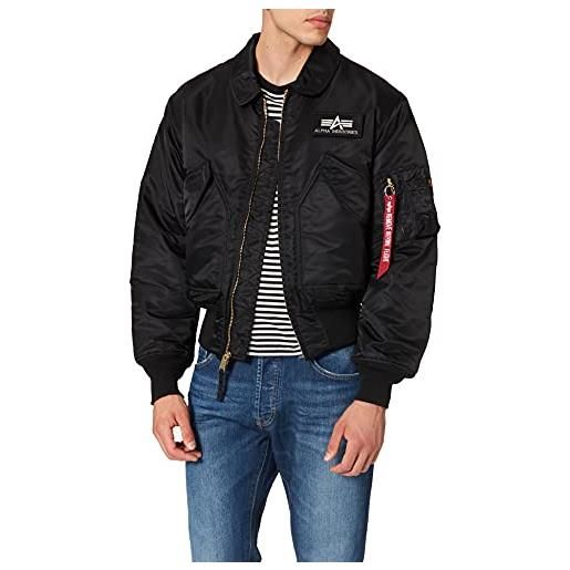 Alpha industries cwu 45 bomber jacket per uomo giacca, black, s
