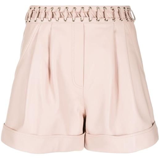 Balmain shorts sartoriali a vita alta - rosa