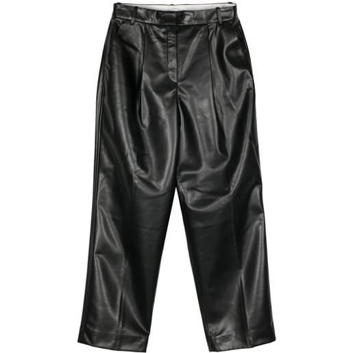 Calvin Klein pantaloni dritti con pieghe - nero