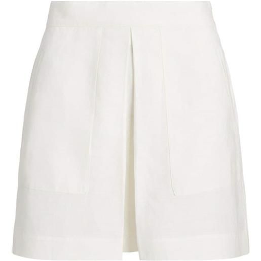 Polo Ralph Lauren minigonna a pieghe invertite - bianco