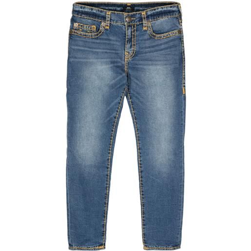 True Religion jeans crop a vita media rocco - blu