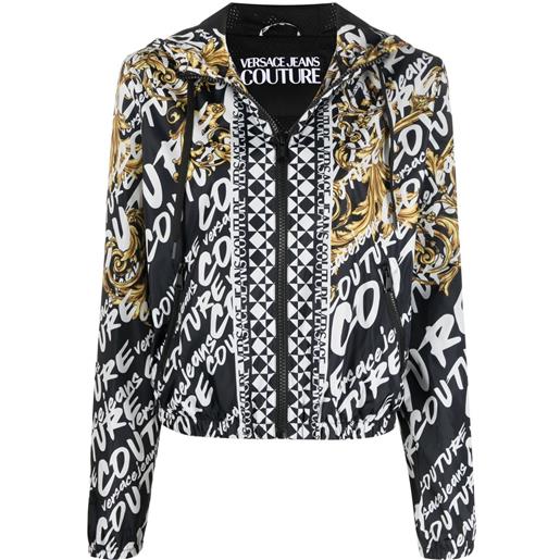 Versace Jeans Couture giacca barocco con stampa - nero