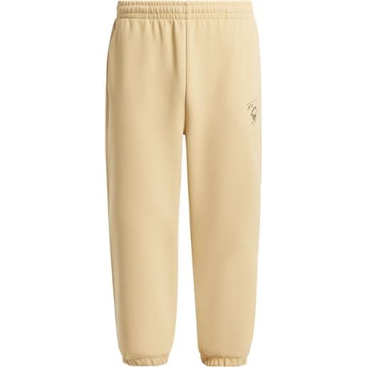 Lacoste pantaloni sportivi con stampa grafica - giallo