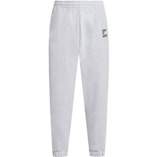 Lacoste pantaloni sportivi con ricamo - grigio