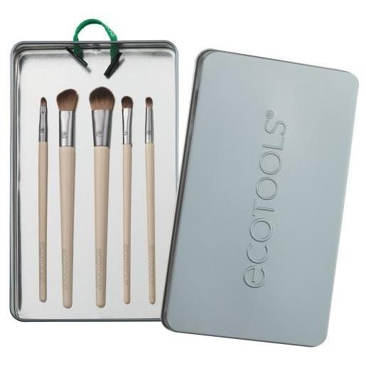 EcoTools brush daily defined eye kit cofanetti pennello cosmetico per eyeliner 1 pz + pennello cosmetico per ombretto 4 pz + scatola di latta