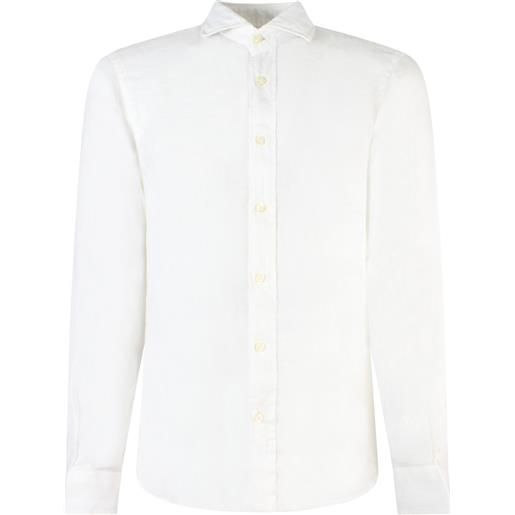 ROY ROGER'S camicia bianca in lino per uomo