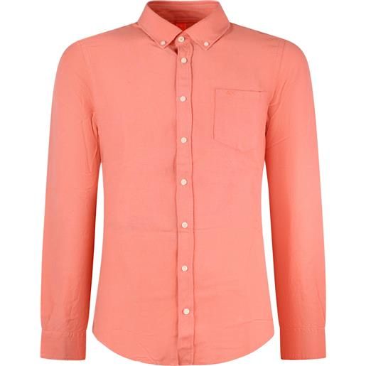 SUN68 camicia rosa con mini logo per uomo