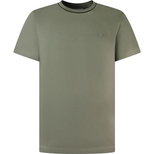 LACOSTE t-shirt verde con mini logo per uomo