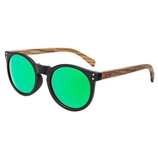 Ocean Sunglasses fashion cool polarized bamboo unisex sunglasses men women ocean brown, occhiali da sole, 