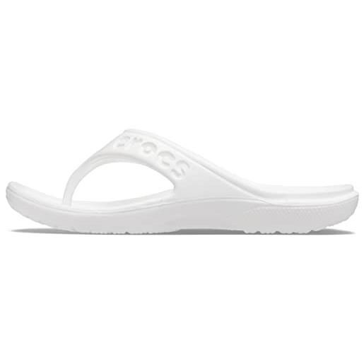 Crocs unisex men's and women's baya comfortable flip flops | shower shoes, white, 10 us