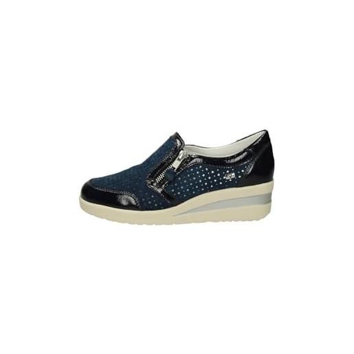 Valleverde sandali donna 32601/2023 in pelle blu modello casual. Una calzatura comoda adatta per tutte le occasioni. Primavera-estate 2023. Eu 38