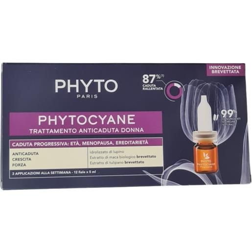 PHYTO (LABORATOIRE NATIVE IT.) phyto phytocyane trattamento donna anti-caduta capelli progressiva 12 fiale 5ml