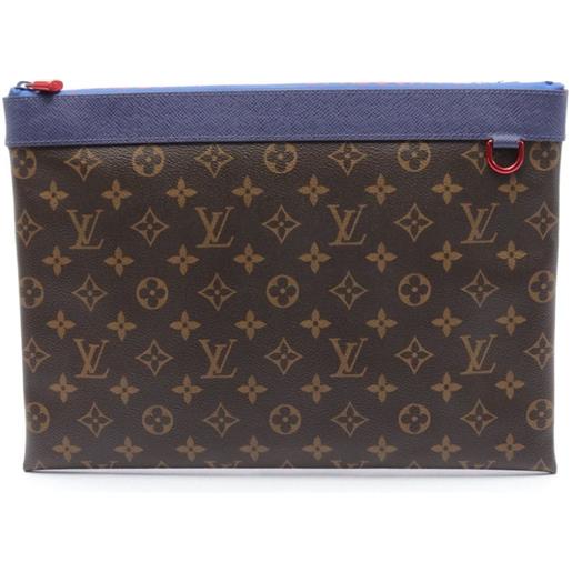 Louis Vuitton Pre-Owned - clutch pochette apollo 2018 - uomo - tela - taglia unica - marrone