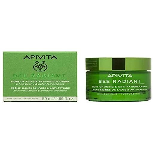 Apivita bee radiant signs of aging & anti-fatigue cream rich texture 50ml