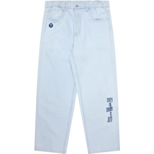 AAPE BY *A BATHING APE® jeans a gamba ampia - bianco