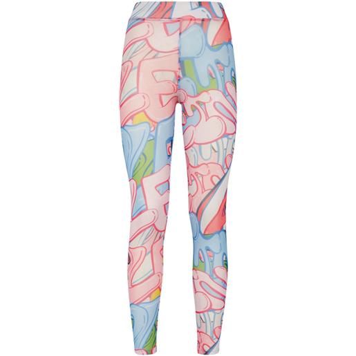 Philipp Plein leggings bombing graffiti - blu