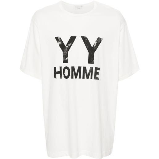 Yohji Yamamoto t-shirt con stampa - bianco