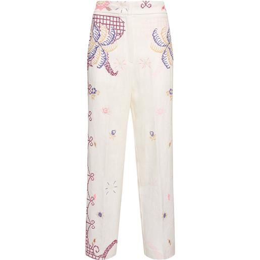 FORTE_FORTE eden embroidered linen pants