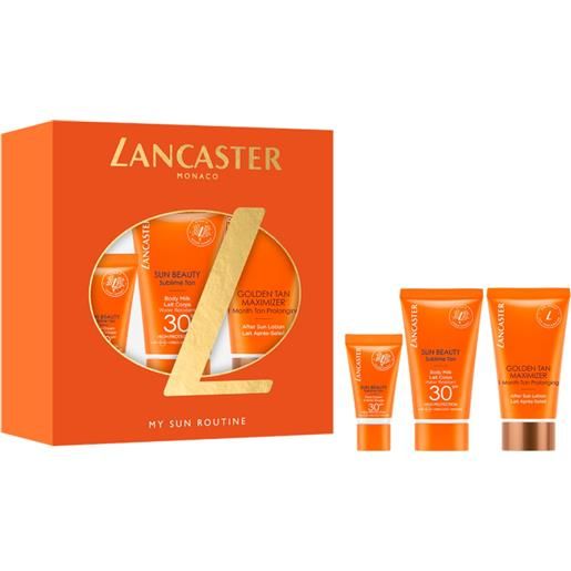 Lancaster my sun routine spf 30 confezione 3 ml crema viso spf 30 + 50 ml crema corpo spf 30 + 50 ml crema doposole