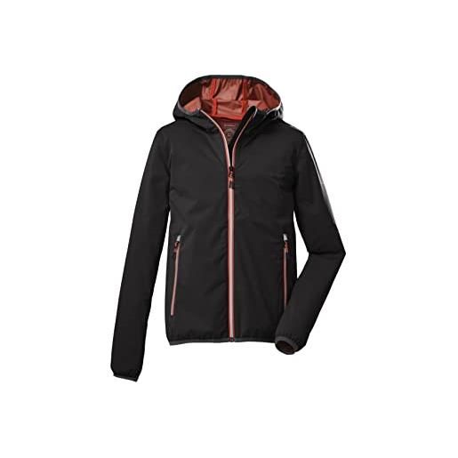 Killtec boy's giacca funzionale a 2 strati/giacca outdoor con cappuccio, ripiegabile kos 230 bys jckt, black, 152, 39648-000