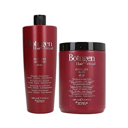 FANOLA botugen botolife set per capelli danneggiati shampoo 1000ml + maschera 1000ml