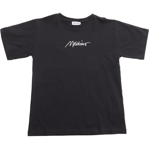 Moschino Kid t-shirt nera con logo