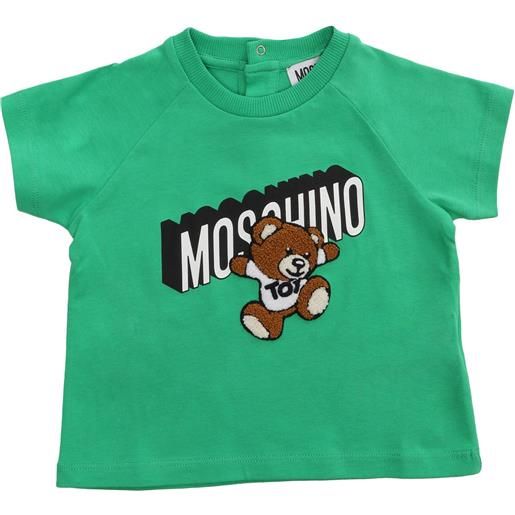 Moschino Kid t-shirt verde con logo