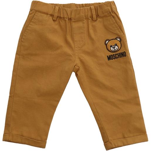 Moschino Kid pantalone marrone con logo